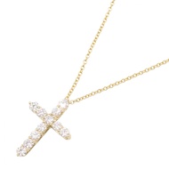 【二手】蒂芙尼 (Tiffany & Co.) 小十字架鑽石項鍊，頸圍 41 厘米，18K（黃金），小十字架鑽石項鍊