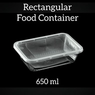 650 Disposable Rectangular Food Container-650ml (50 Sets+/-)