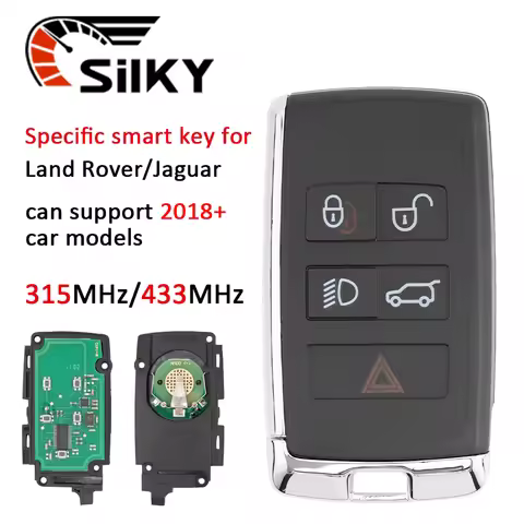 SilKY Car Key 2018-2023 Fob For Land Rover Range Rover Evoque 5 Button 315MHz 434MHz Fob JK52-15K601