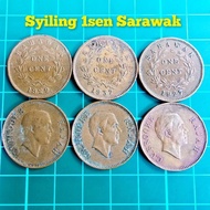 (B85) syiling 1sen Sarawak duit syiling lama barang antik barang lama mata wang lama tabung duit syi