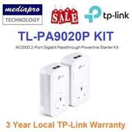 TP Link TL-PA9020P KIT AV2000 2-Port Gigabit Passthrough Powerline Starter Kit - 3 Year Local TP-Link Warranty