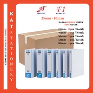 2D Ring File [1 Carton] I White PVC A4 File Fail Cincin [25mm I 40mm I 50mm I 65mm I 80mm]