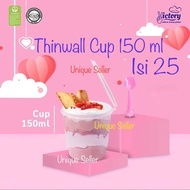 [Isi 25] Thinwall Cup Puding 150 ml Victory / Thinwall Sauce Cup 150 ml / Tempat Saos Bumbu 150 ml V