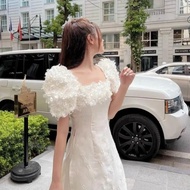 Confucius ao dai, party ao dai, designer ao dai, beautiful white ao dai, luxurious ao dai, Sakura ao