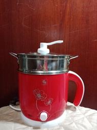 外宿者首選 CookPower 鍋寶 雙層防燙 多功能美食鍋 超方便美食鍋 1.8L 紅色 (BF-1609R)