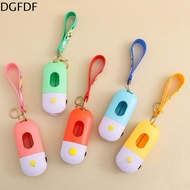 DGFDF ไฟแอลอีดี เครื่องจ่ายถุงอึสุนัข พร้อมหัวเข็มขัดกุญแจ ที่แขวนแขวน ถุงขยะสัตว์เลี้ยง ใช้งานได้จร