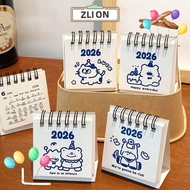 ZLION Coil Calendar, Cartoon Mini 2026 Desk Calendar