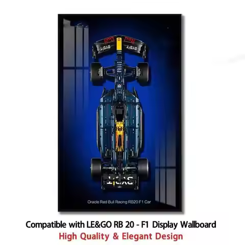 NEW Display Wallboard Suitable for LEGO 42206 RB 20 - F1 building block car model Wall Mount Display