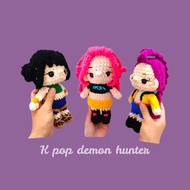 Kpop demon hunter doll, kpop demon hunter plushies, crochet plushies, crochet doll