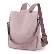 Backpack Women Fashion Shoulder Bag Solid Color Large Capacity Backpack Elements Preppy Style Female