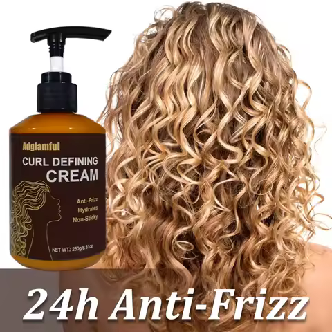 【Adglamful Curl Cream】24-Hour Curls Online! No-Rinse + 3-Minute Styling, Deeply Moisturizes Dry Hair