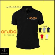 COTTON BAJU SULAM Polo T Shirt Logo Aruba networks for staff unisex uniform Sulam Embroidery FFG07