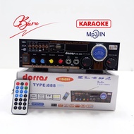 Amplifier Stereo Bluetooth 2000W Indikator Meter VU Suara Surround 2MIC FM AUX USB SD AMP Remote Kon