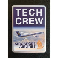 Waterproof SIA Tech Crew sticker (Singapore Airlines) (luggage/laptop)