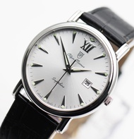 นาฬิกา Olympia Pianus sapphire quartz 130-07M-405E สายหนัง หน้าขาว  (ของแท้ รับประกันศูนย์) Tarad Na