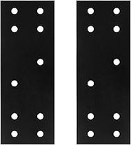 eoere 2 PCS 16" x 6" Heavy Duty Flat Straight Splice Plate Bracket, Repair Pile Straps for 8x8 Lumbe