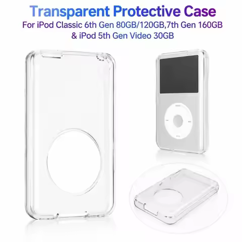 Transparent For IPod Classic Protective Case for iPod Classic 6th Gen 80GB/120GB,7th Gen 160GB & iPo