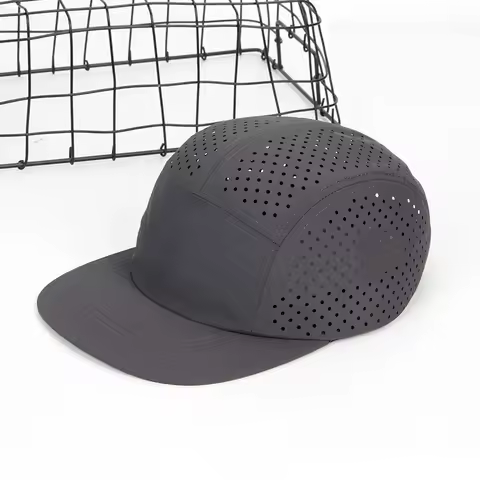 Perforated 5-Panel Cap for Men Lightweight Breathable Quick-drying Baseball Caps Running Camping Hik