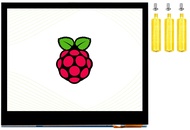 for Raspberry Pi 4B/3B+/3B/3A+/Pi Zero W/Zero 2 W/WH, 3.5inch DPI LCD 640x480, IPS Capacitive Touch