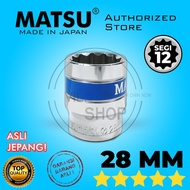 MATA STANLEY MESIN 28 MM SOCKET KEY EYE 12 STARS FLOWER SHOCK MATSU ORIGINAL JAPAN GOOD QUALITY / DR