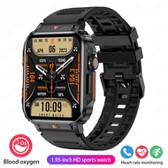 นาฬิกาสุขภาพ Rugged Smart Watch Men For Xiaomi Android Ios Sports Fitness Trackers Ai Voice Waterproof Smartwatch Outdoor Bluetooth Call Bracelet