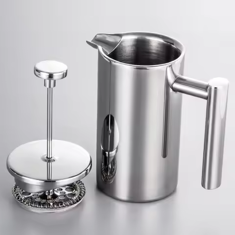 350ml/800ml/1000ml French Press Coffee Maker Stainless Steel Double Walled Insulated Coffee Maker Po