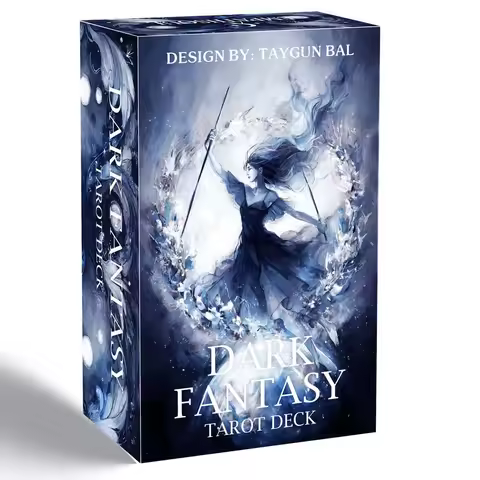 13x8 cm Dark Fantasy Tarot Cards Deck, 78 Cards 13x8cm, Gothic Aesthetic, Shadow & Light Design, Sel