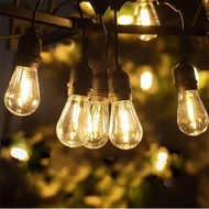 ไฟโซล่าเซลล์ ไฟระย้า ชุดไฟระย้าวินเทจ S14 Solar LED สามารถปรับได้8โหมด พลังงานแสงอาทิตย์ E27  ความยา