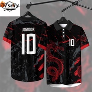 [OFSDIY] เสื้อเชิ้ตผู้ชายลายสัตว์ เสื้อโปโล เสื้อฟุตบอลชาย เสื้อเบอร์ 10 เสื้อยืดกีฬาลายมังกร เสื้อก