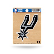 Rico Industries NBA Basketball San Antonio Spurs Short Sport Decal 3.75" x 4.75" Die Cut Team Logo S