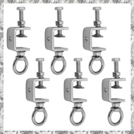 [I O J E] Stainless Steel Beam Clamp, 6 Pcs 1" 25mm C-Clamps with M8 Stainless Steel Screw Ring, I-B