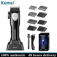 Kemei ชุดเครื่องเล็มผมสำหรับผู้ชายชุดเครื่องตัดผมนี่หนีบแบบชาร์จไฟได้เครื่องเล็มหนวดไฟฟ้าสำหรับ KM-5
