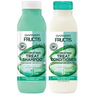 Garnier Fructis Hydrating Treat Shampoo and Conditioner, 98 Percent Naturally Derived Ingredients, A