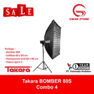 Takara BOMBER 80S Professional LED Lighting Studio Photo / Photo Video Light 80W - COMBO 4