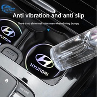 Car Water Coasters Laser Car Reflective Coasters Creative Round Heat Insulation Pads Car for Hyundai