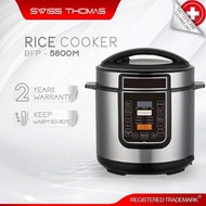 SwissThomas CookMaster Electric Pressure Cooker Large Capacity Cooker Pot Electric Rice Cooker (6.0L)