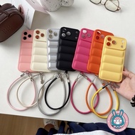 Down Jacket Casing With Short Lanyard For Honor X9A X9B X9 X8B X8A X8 X7B X7A X7 X6B X6 5G 4G Cover 