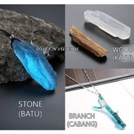 Resin Mold Pendant Stone/ Wood Branch Mold Silicone Pendant Necklace MLD227