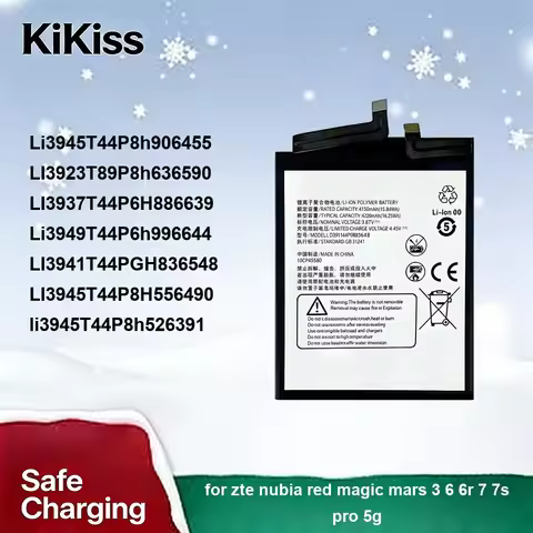 3800-5050mAh Battery For Zte Nubia Red Magic Mars 3 6 6R 7 7S Pro 5G LI3923T89P8h636590 LI3937T44P6H