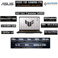 ASUS TUF Gaming FX608J-MRRV058W Laptop (Intel i7-14650HX, 16GB RAM, 1TB SSD, Nvidia RTX5060, 16 FHD+