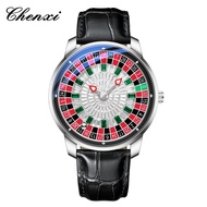 [Ready Stock] CHENXI New Style Hot-selling Unique Casino Roulette Lucky Turntable Quartz Hot-selling