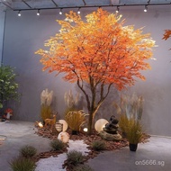 Artificial Landscaping Decorative Green Plant Hotel Simple Maple Tree Red Maple Tree Indoor Outdoor 