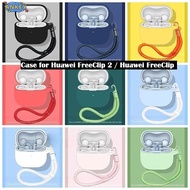Case for Huawei FreeClip 2 / FreeClip Protective Case Nylon Lanyard Soft Cover Shells Washable Housi