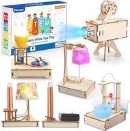 Poraxy STEM Science Kits for Kids Ages 8-10-12 5 Set 3D Wooden Puzzles Toys for Ages 8-13 DIY Educat