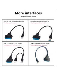 สาย แปลง SATA เป็น USB 3.0 สำหรับฮาร์ดดิสก์/SSD ขนาด 2.5 นิ้ว/3.5 นิ้ว,อแดปเตอร์แปลงฮาร์ดดิสก์ SATA 