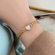 SOPHISTICATED BRACELET TITANIUM STEEL JEWELLERY GOLD GOLDEN GELANG TANGAN ANTI KARAT