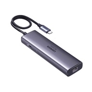Bộ chia/ Hub Ugreen 6-in-1 USB-C sang 2*USB-A 3.2+USB-C 3.2+USB-C PD 100W+LAN+HDMI, Xám (45000)