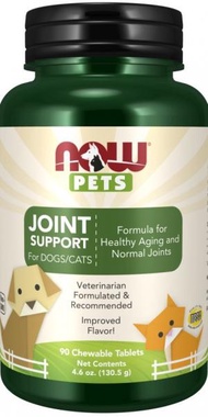 NOW Foods - Pets 寵物, 貓狗關節保健 90 片劑
