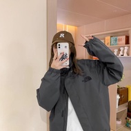 THE NORTH FACE แจ็คเก็ตกีฬาฤดูใบไม้ร่วงสำหรับผู้ชายและผู้หญิงเสื้อคู่แบบปักแบรนด์อินเทรนด์อเนกประสงค