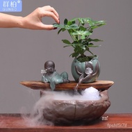 Desktop Ceramic Fish Tank Decoration Small Ornaments Living Room Entrance Feng Shui Water Fountain Opening Gift Office